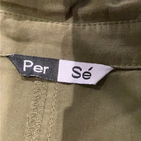 Per Se Khaki Sleeveless Romper - Picture 4 of 5